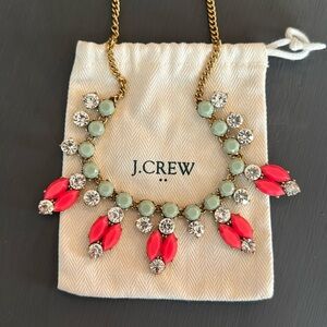 J.CREW Pink and Blue Statement Necklace